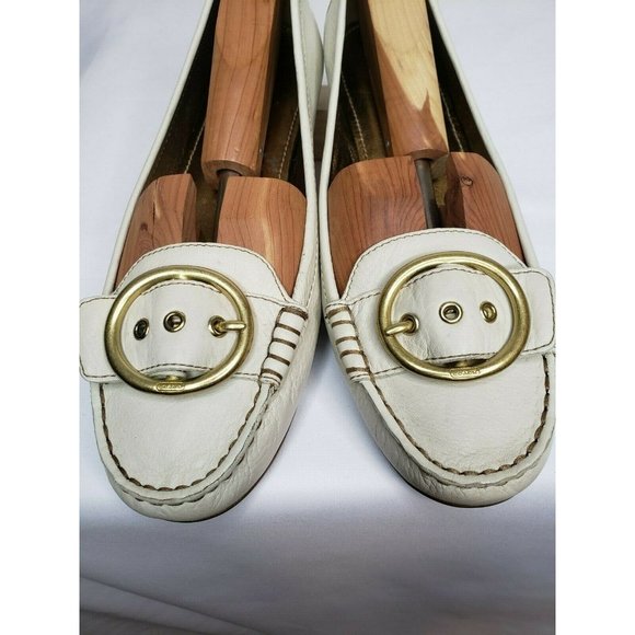 Coach Womens Shoes Flats Cream/Gold interior 10M